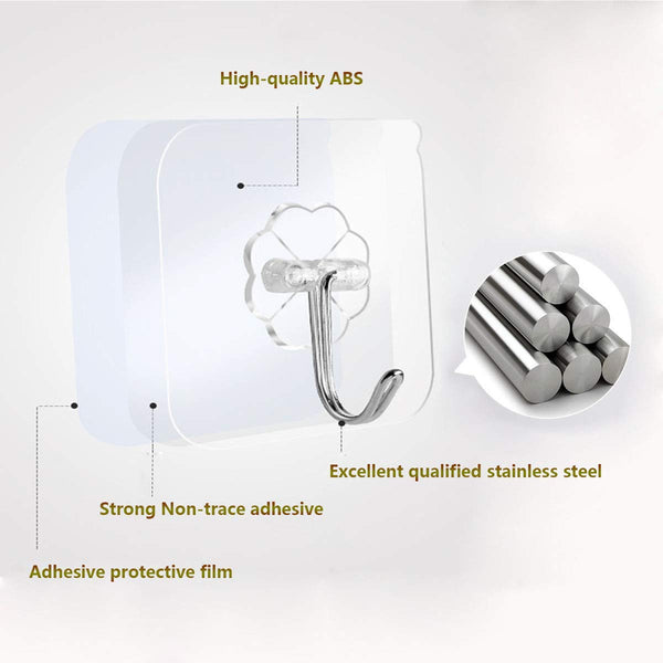 Hanger,Wall Hooks Strong Transparent Suction Cup